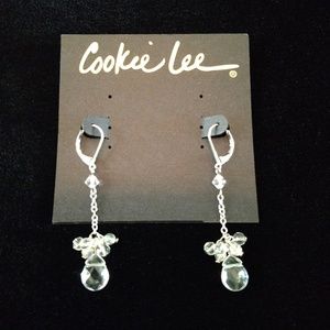 Cookie Lee Genuine crystal dangle earrings